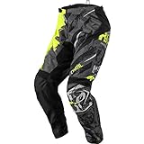 O'NEAL | Motocross-Hose | MX Mountainbike | Passform für Maximale Bewegungsfreiheit, Leichtes, Atmungsaktives & langlebiges Design | Pants Element Ride | Erwachsene | Schwarz Neon-Gelb | Größe 34/50