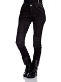 Roleff Racewear Motorradhose Kevlar Jeans für Damen, Schwarz, Größe 27