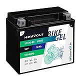 HeyVolt GEL Motorradbatterie 12V 12Ah 51012 YTX12-BS CTX12-BS GTX12-BS GEL12-12-BS