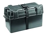 NuovaRade Batteriebox bis zu 120 Ah Innenmaße, schwarz, 38,6 x 17,5 x 22,6 cm Deckbeschläge