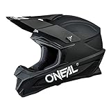 O'NEAL | Motocross-Helm | Kinder | MX Enduro | ABS-Schale, Sicherheitsnorm ECE 22.05, Lüftungsöffnungen für optimale Belüftung & Kühlung | 1SRS Youth Helmet SOLID | Schwarz | Größe M (49/50 cm)