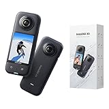 Insta360 X3 - Wasserdichte 360°-Actionkamera mit 1/2'-Sensor, 5,7K 360°, 72MP 360°-Fotos, Stabilisierung, 2,29'-Touchscreen, Vibrationsfeedback, KI-Bearbeitung, Live-Streaming, Webcam, Sprachsteuerung
