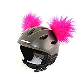 Helm-Ohren für Skihelm, Snowboardhelm, Kinder-Helm, Kinder-Skihelm, Motorradhelm oder Fahrradhelm - verwandelt den Helm in EIN EINZELSTÜCK - der HINGUCKER - für Kinder und Erwachsene HELMDEKO (Pink)