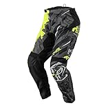 O'NEAL | Motocross-Hose | MX Mountainbike | Passform für Maximale Bewegungsfreiheit, Leichtes, Atmungsaktives & langlebiges Design | Pants Element Ride | Erwachsene | Schwarz Neon-Gelb | Größe 34/50