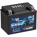 NRG YB4L-B AGM Roller Batterie 12V 5,5Ah 140A/EN Motorradbatterie 50411 YB4L-A ersetzt 5Ah 4Ah auslaufsicher wartungsfrei