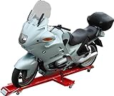 TRUTZHOLM® Profi Motorrad Rangierhilfe für Seitenständer 567 kg Rangierschiene schwere Ausführung Motorrad Rollwagen Rolli