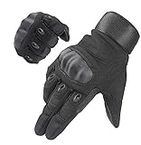 HIKEMAN Handschuhe für Männer und Frauen Touch Screen Hart Knuckle Handschuhe für Outdoor Sport und Arbeit geeignet für Radfahren Motorrad Wandern Klettern Lumbering Heavy Industry… (Black, M)
