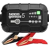 NOCO GENIUS5EU, 5A Ladegerät Autobatterie, 6V/12V KFZ Batterieladegerät für Auto und Motorrad, Erhaltungsladegerät und Desulfator für AGM, Gel, Start-Stopp, EFB und LiFePO4 Lithium Batterien